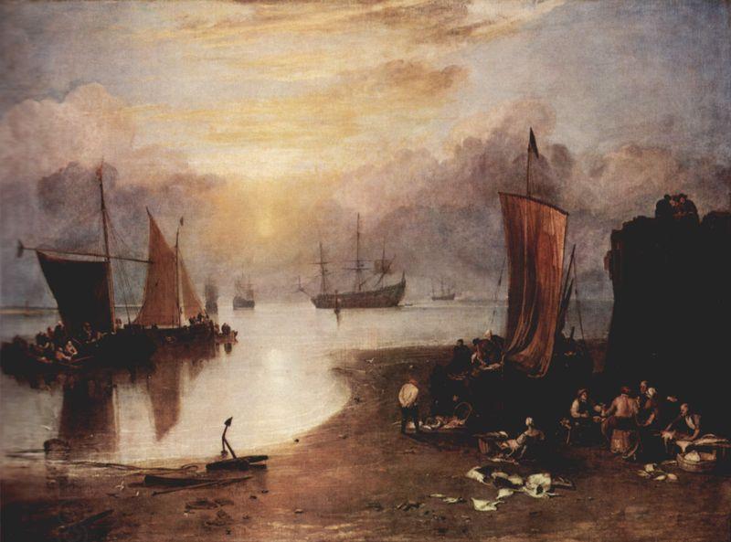 Joseph Mallord William Turner Fishermen Cleaning and Selling Fish oil painting picture